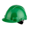 Hard Hat, Uvicator, Ratchet, Ventilated, Plastic Sweatband, Green